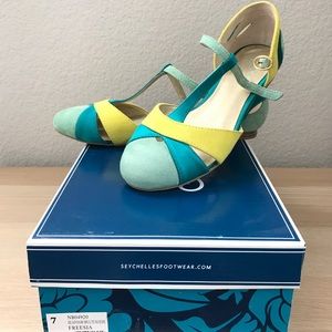 Seychelles Suede Mary Jane T-strap Flats - Freesia